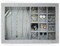 Ice Velvet Jewelry Box Display Case with a Clear Glass Window,10 Hooks Necklace Organizer Box and 12 Grids for Earrings Rings Storage Grey